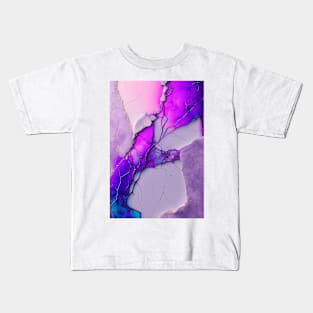 Violet Dream - Abstract Alcohol Ink Resin Art Kids T-Shirt